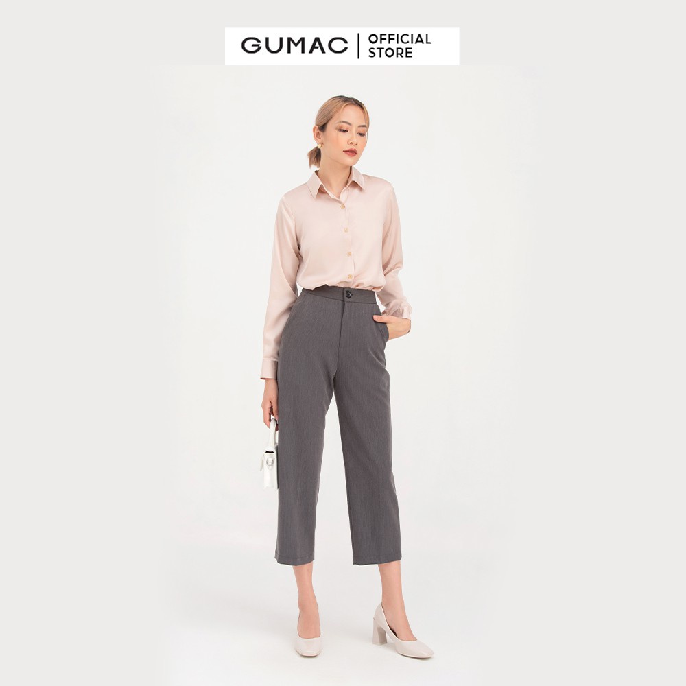 [Mã WABRGU33 giảm 10% tối đa 30k đơn từ 99K] Quần tây nữ ống suông GUMAC form basic công sở QB752