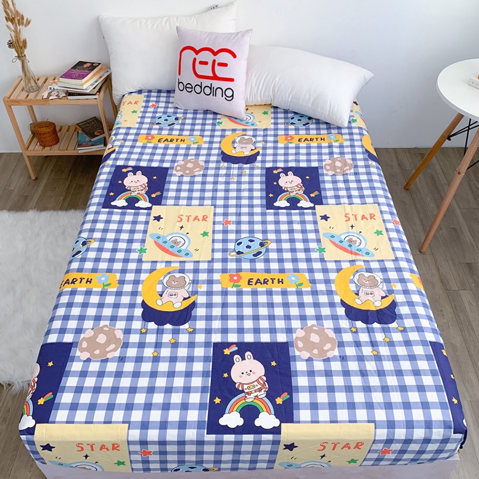 Ga chống thấm 100% Cotton REE Bedding kháng nước cao cấp đủ size drap giường cho bé 1m2, 1m4, 1m6, 1m8, 2m