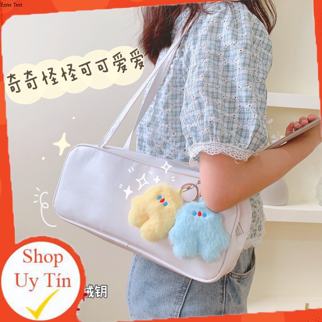 (Video Review) Móc Khóa Hình Quái Vật Nhồi Bông Đáng Yêu Nhiều Màu Sắc