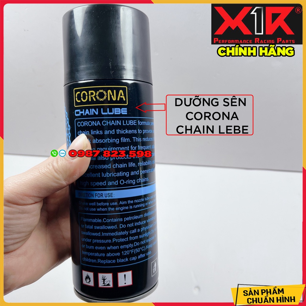 Bộ 3 Bảo Dưỡng Nhựa Nhám, Dưỡng Sên, Rửa Sên Thương Hiệu Corona - Bảo vệ Nhông Sên Dĩa