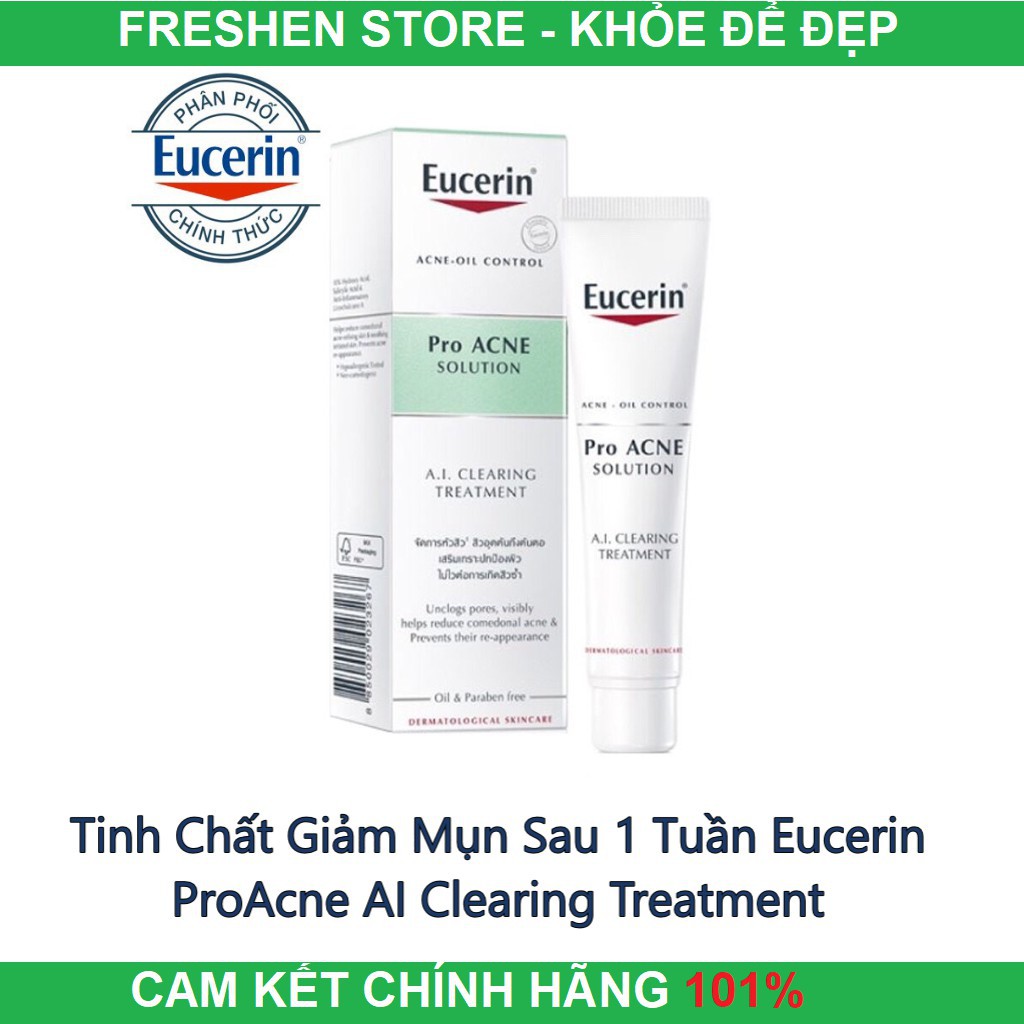 ✅ (CHÍNH HÃNG) Tinh Chất Giảm Mụn Sau 1 Tuần Eucerin ProAcne AI Clearing Treatment