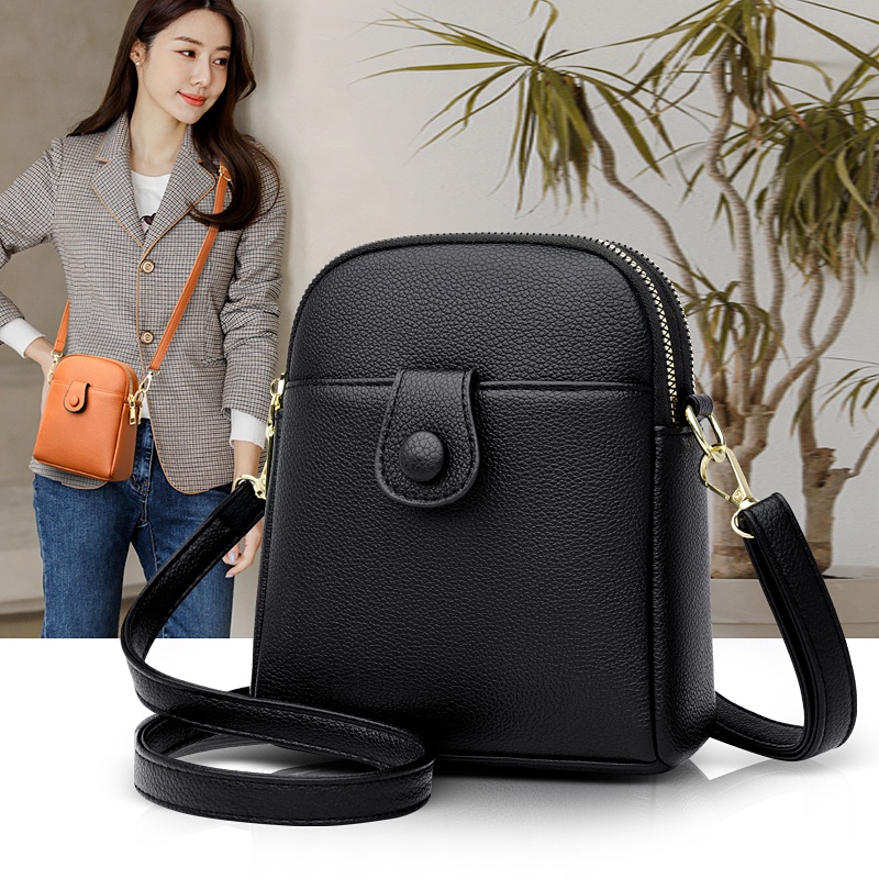 Túi Đeo Chéo Da PU Mini 6 Màu Thời Trang Hàn Quốc Cho Nữ