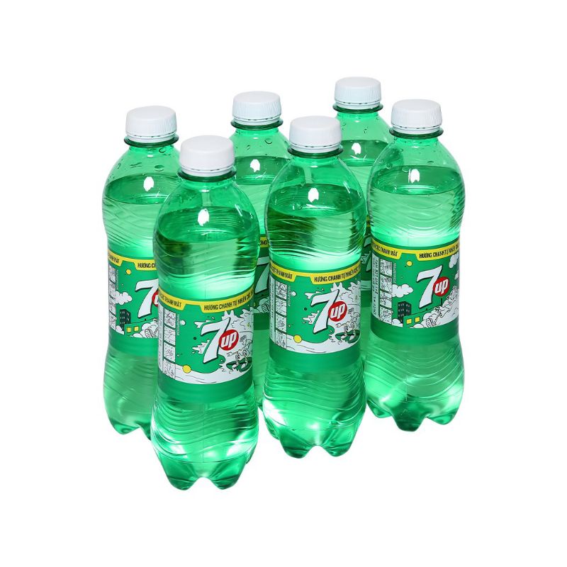 Lốc 6 chai nước ngọt 7up 390ml