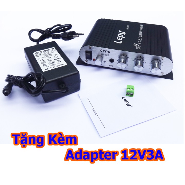 Âm ly mini 12V Lepy LP-838