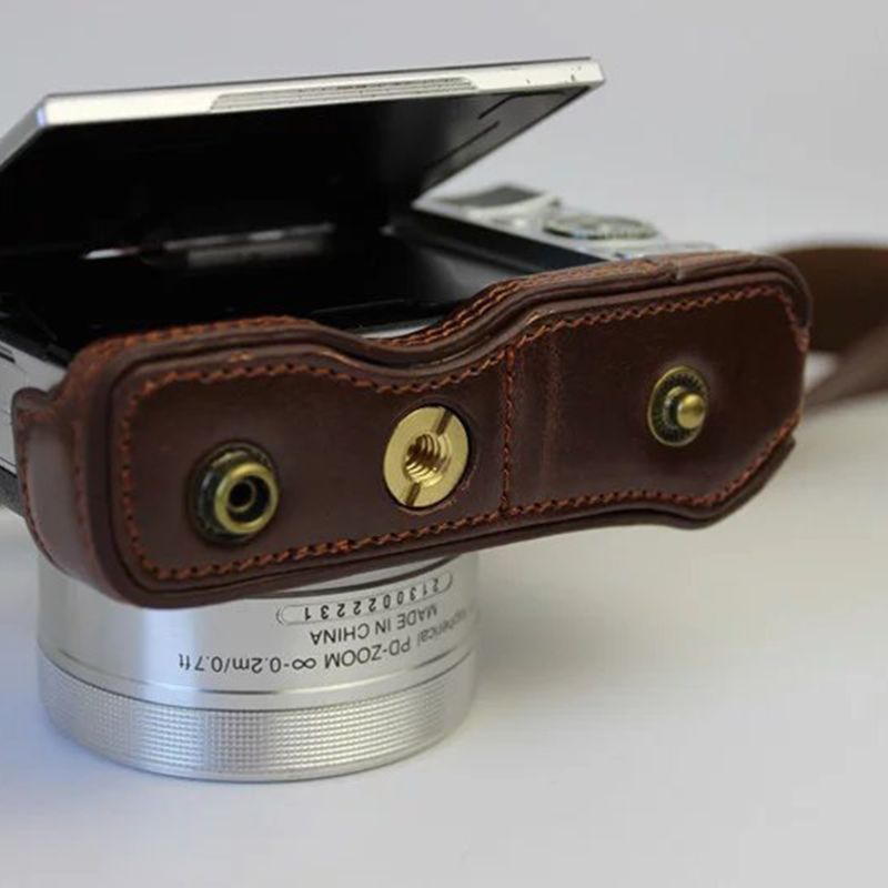 Túi Đựng Máy Ảnh Bằng Da PU Chống Trầy Kèm Dây Đeo Vai Tiện Dụng