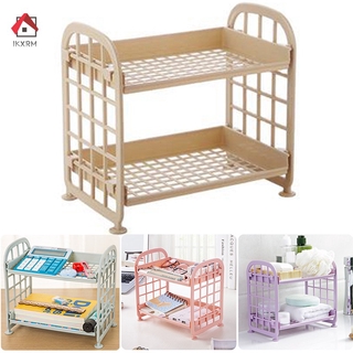 Kệ Nhựa Để Đồ Trang Điểm 2 Tầng Tiện Lợi