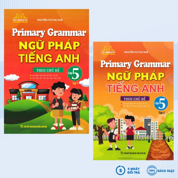 Sách Tham Khảo - Combo Primary Grammar - Ngữ Pháp Tiếng Anh Theo Chủ Đề Lớp 5  - MT