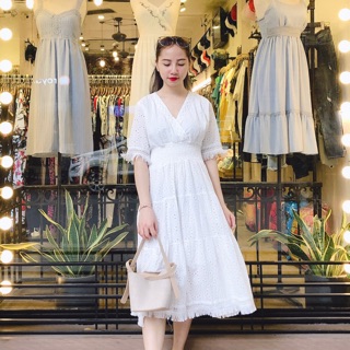 Váy trắng maxi
