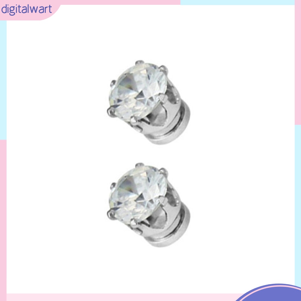 Đôi khuyên tai nam châm đính đá lấp lánh cá tính xinh xắn dành cho nữ