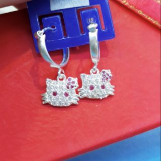 Bông Tai, khuyên Tai Bạc Dễ Thương Cho Bé Hello Kitty