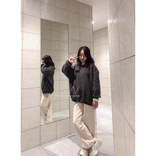 Áo sweater cổ tròn lông cừu