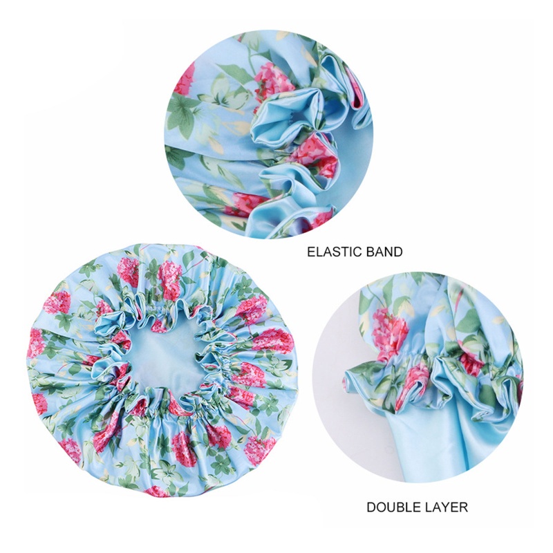 Mũ Trùm Đầu Khi Ngủ Bằng Satin Phong Cách Đồng Quê Cho Nữ