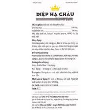 Thương hiệu: KINGPHAR  Viên Uống Giải Độc Gan Diệp Hạ Châu Kingphar 40V. Diệp Hạ Châu Kingpha
