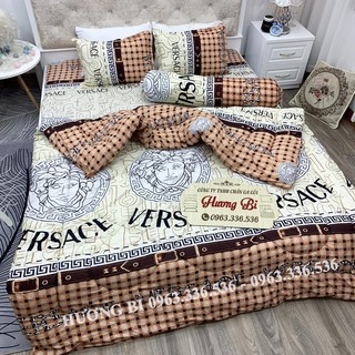 Drap Hiệu Versace Pi - Bộ Chăn Ga Gối Cotton Poly Cao Cấp & Mềm Mịn Sét Chăn Phao 4 Món Tặng Thêm Ôm [ Mới 2020 ]