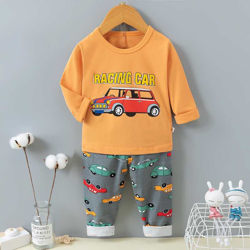 Đồ bộ dài tay cho bé trai chất cotton xuất hàn - Quần áo thu đông bé trai – Bảng màu size nhỡ 2