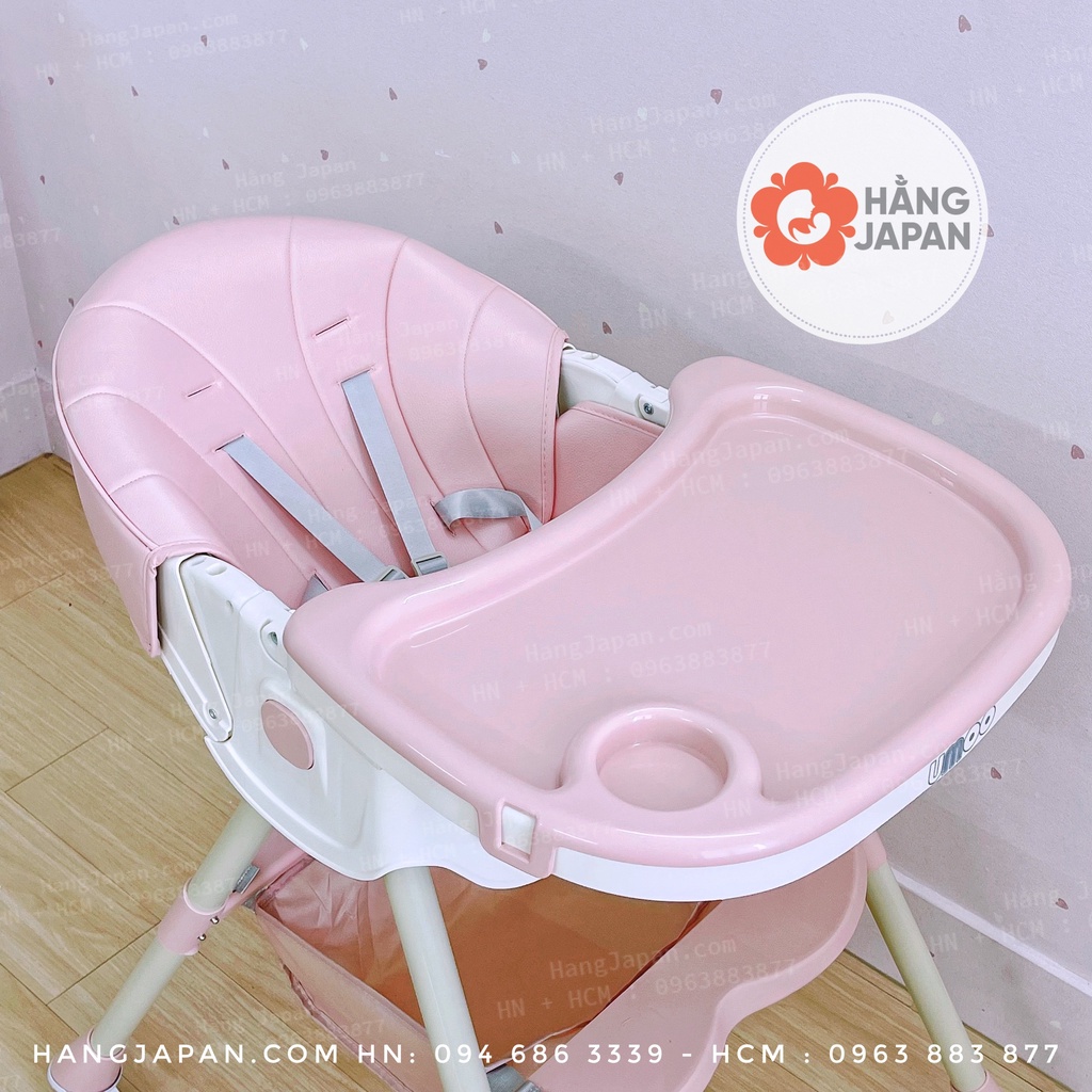 Ghế ăn dặm ngả lưng gấp gọn có bánh xe Umoo UM-05117