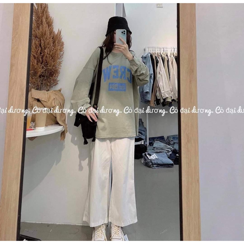 Áo thụng dài tay CREW dáng form rộng