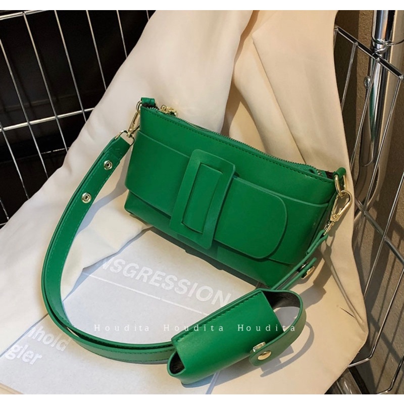 Túi đeo chéo da mềm kèm túi hộp nhỏ ulzzang cá tính nặng động - HOUDITA - STXCTK046