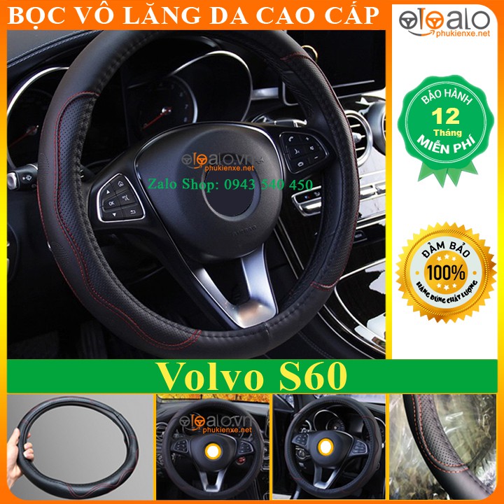 Bọc Vô Lăng Da Xe Volvo s60 Lót Cao Su Non Cao Cấp Chống Trượt Tay - OTOALO