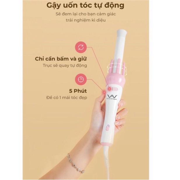 [Loại Tốt] - Máy uốn tóc xoay tự động 360 Vivid&Vogue