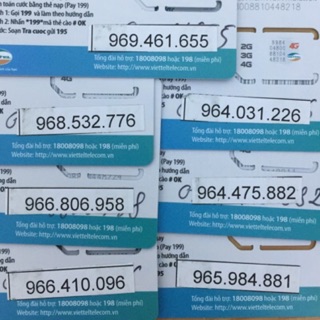 Sim viettel 10 số đẹp