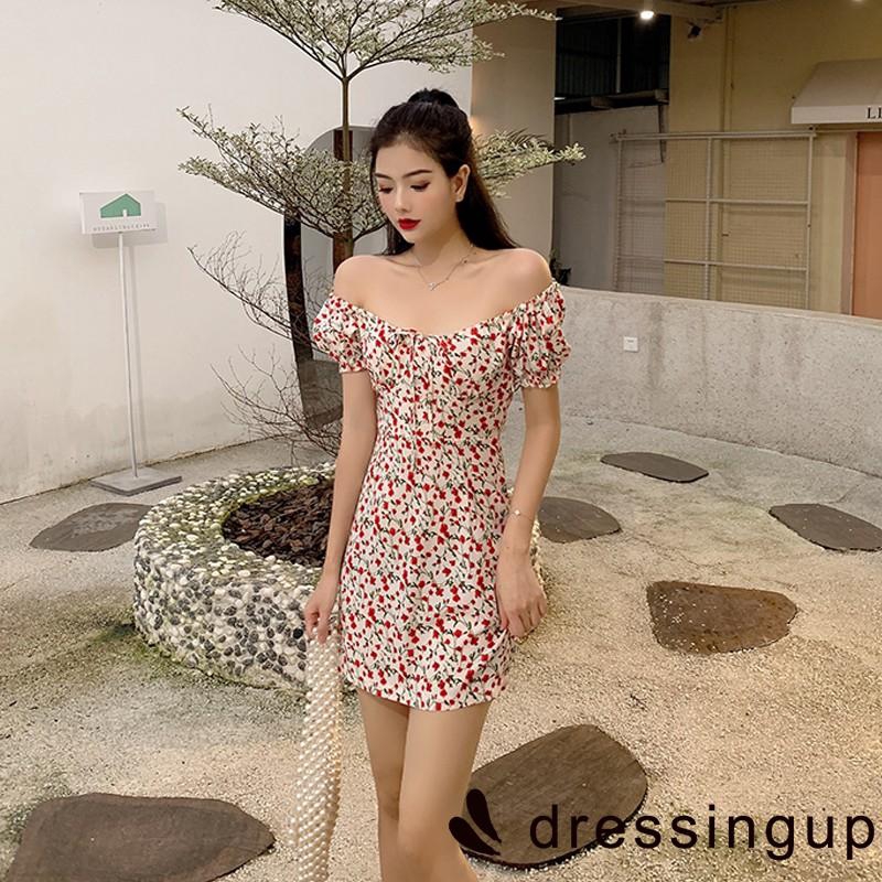 Đầm nữ hở vai phong cách boho thời trang gợi cảm