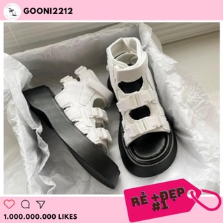 Dép xăng đan, giày boot chiến binh hở mũi, đế cao phong cách thời trang cá tính dành cho nữ