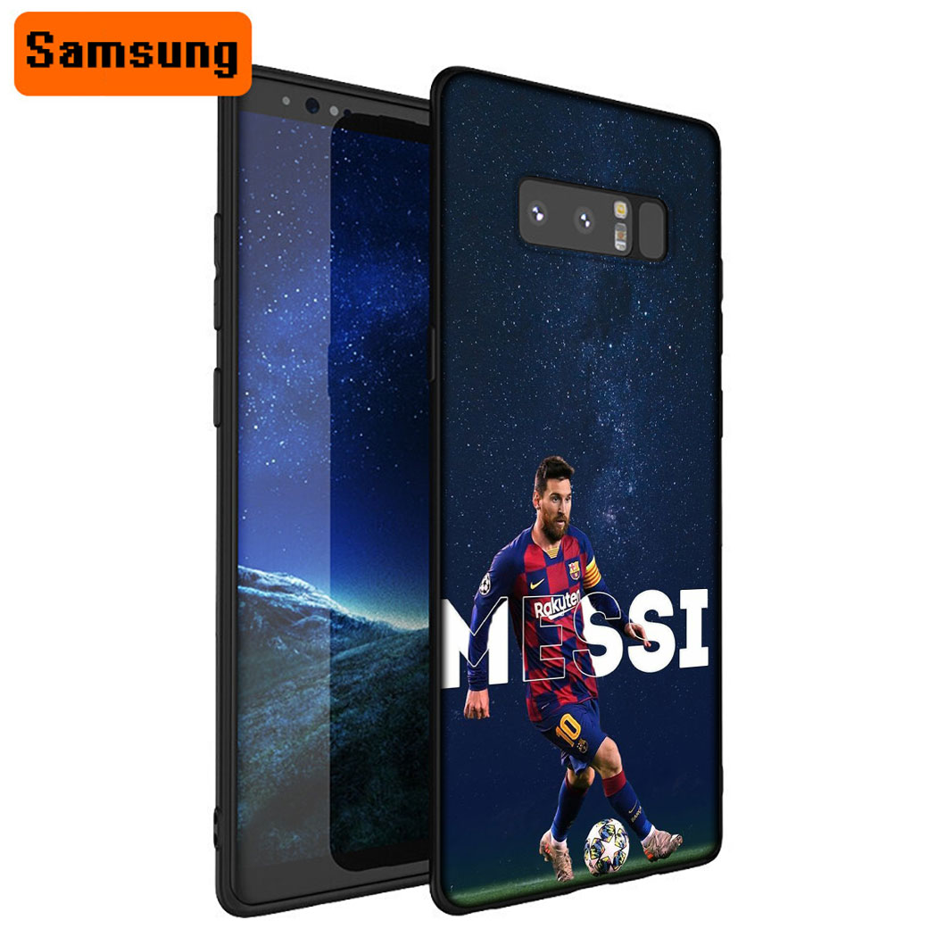 Ốp Điện Thoại Silicon Dẻo Viền Đen Họa Tiết Logo Đội Bóng Barcelona Cho Samsung A8 Plus A9 A10 A10s A20 A30 A20s A20e Xc37