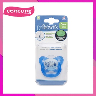 Ty ngậm prevent dr brown level 1, 0-6m,xanh/ hồng