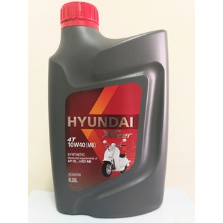 Dầu nhớt xe máy tay ga - Dầu nhớt Hyundai chính hãng - Nhập khẩu 100% Hàn Quốc - 0.8 Lít 10W40