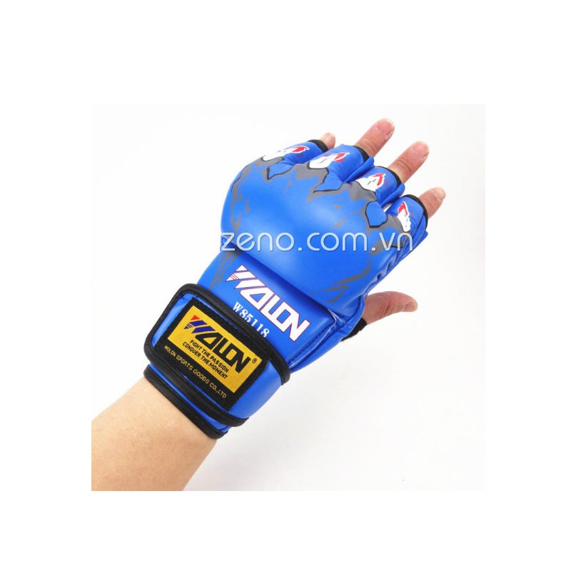 Găng tay đấm bao cát MMA/ Boxing Wolon (xanh)