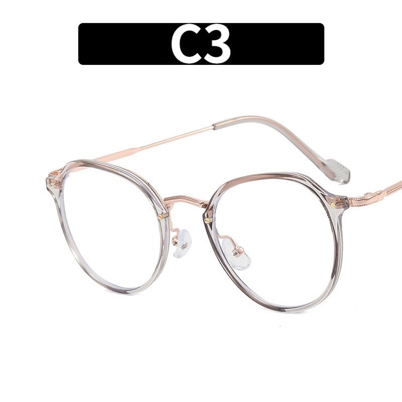 Mắt Kính TR90 Gọng Tròn Chống Bức Xạ Ánh Sáng Xanh Thời Trang Cho Nam Và Nữ