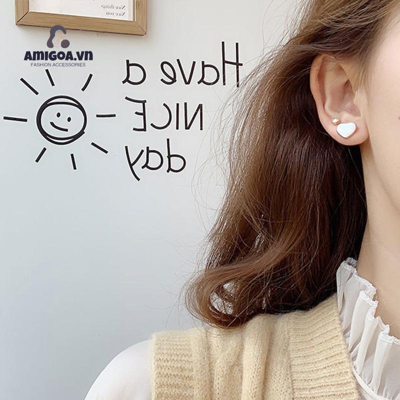 ✨✨Hoa tai hình trái tim đơn giản và tinh tế cho phụ nữ