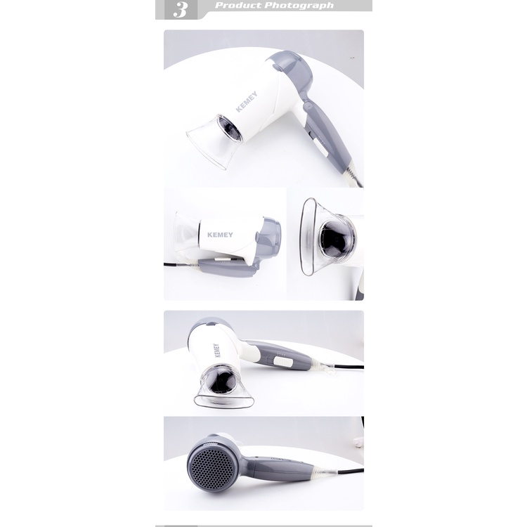 Máy Sấy Tóc 3 Tốc Độ Kemey Km 6823