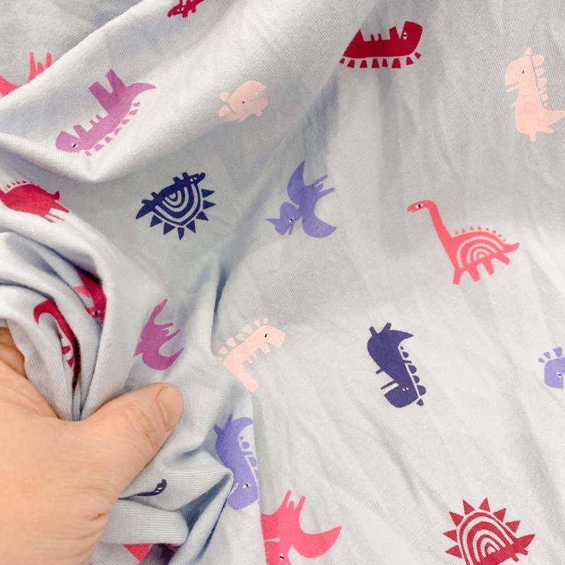 Vải thun cotton khủng long 4 chiều