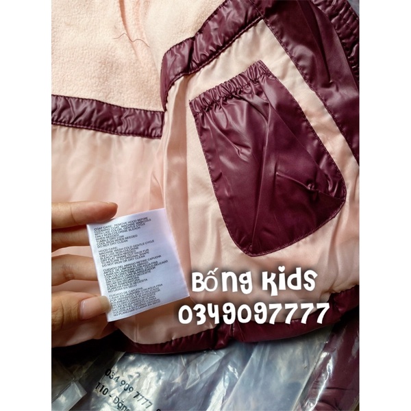 Áo Parka Bé Gái Đỏ Mận MK