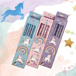 BÚT CHÌ NGỰA PONY UNICORN MÀU TÍM HỘP 12 CÂY