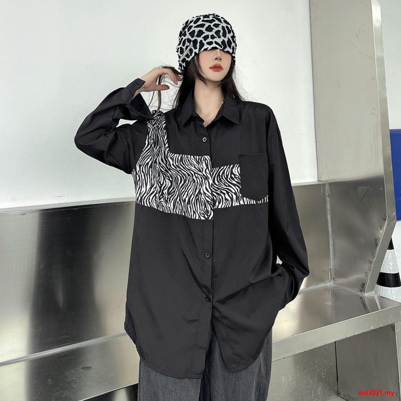 Áo Sơ Mi Dáng Rộng Họa Tiết Ngựa Vằn Phong Cách Hàn Quốc Cổ Điển Thời Trang Xuân Thu Cho Nam | BigBuy360 - bigbuy360.vn
