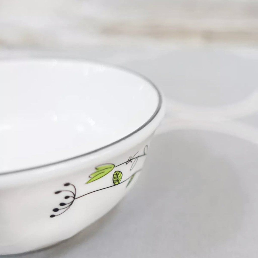 BỘ 05 CHÉN TƯƠNG HOA MẦM - CỎ MAY MẮN - GỐM SỨ CK