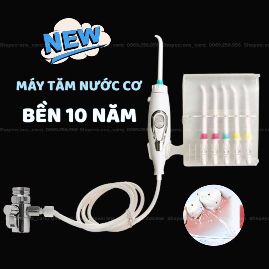  Máy tăm nước cơ gắn vòi nước cố định X1 - 6 đầu tăm lực xịt cực mạnh