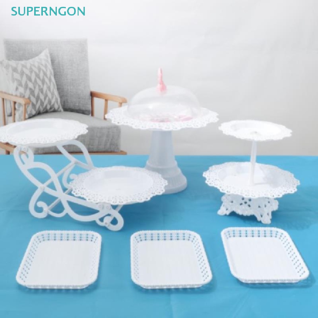 Set 1 / 2 Giá Đỡ Bánh Cupcake / Snack / Trái Cây Ba Tầng Sáng Tạo