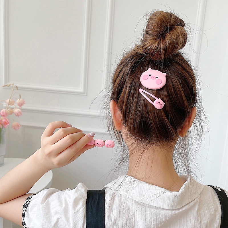Kẹp Tóc Hình Chú Heo Dễ Thương Phong Cách Hàn Quốc Cho Nữ