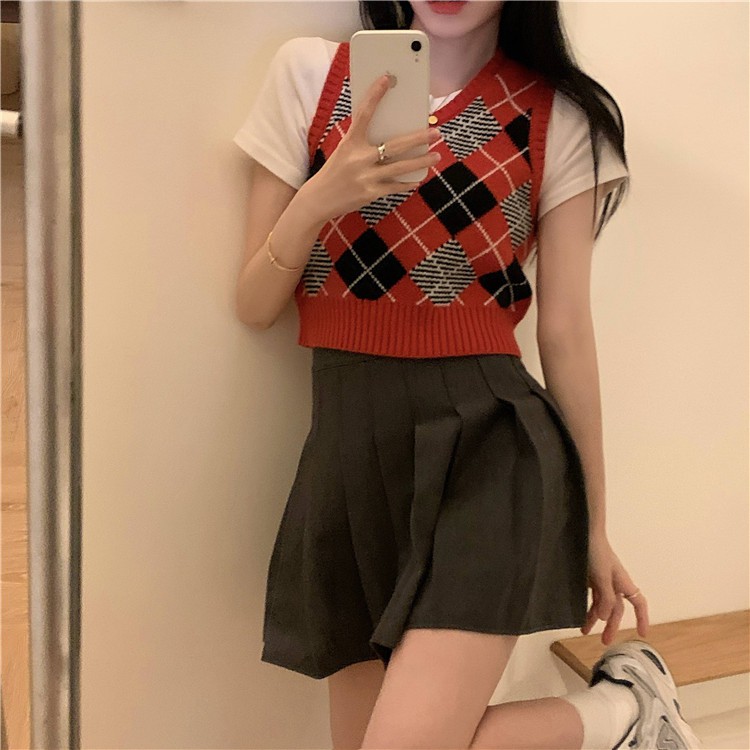 Spring98 Áo Vest Spring Kẻ Sọc Caro Thời Trang Cho Nữ (D1-1-1) | BigBuy360 - bigbuy360.vn