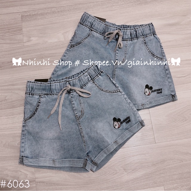 Quần short chun bò giấy co dãn chất đẹp - NhiNhi Shop