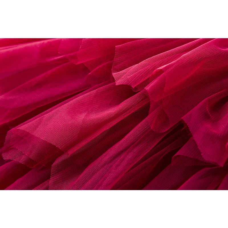 Đầm Ren Không Tay Thêu Hoa Hồng Cho Bé Gái 1-6 Tuổi