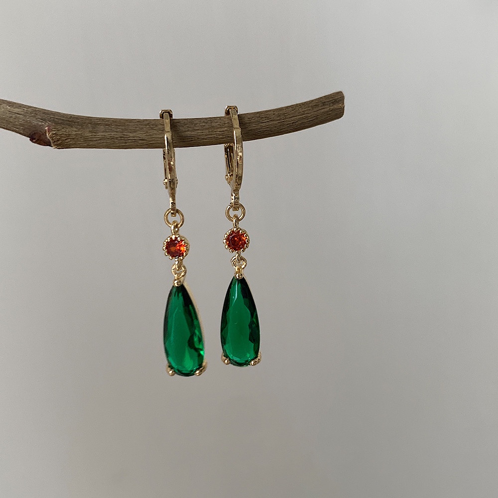 Hal's Khuyên Tai Pop Với Ngọc Lục Bảo Hình Lâu Đài Di Động