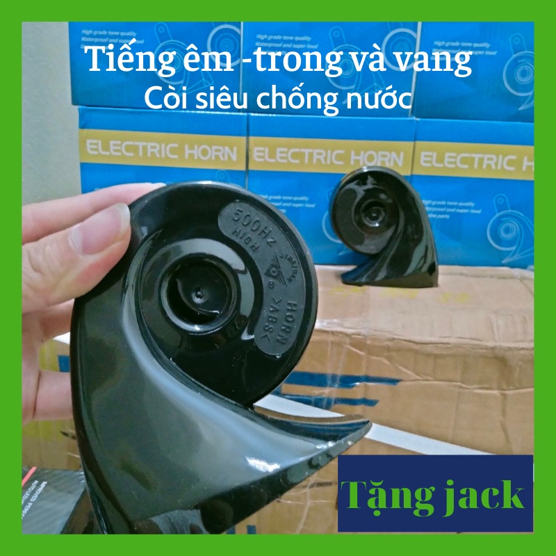 Bộ còi(kèn) sên ôtô 12v chính hãng chống nước Electric Horn hơn cả còi denso, còi bosch tiếng rất êm,trong và vang