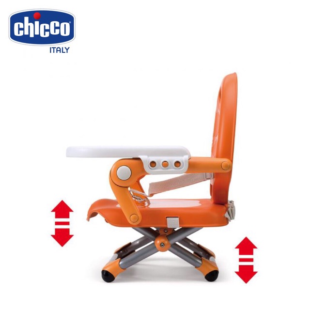 Ghế ăn Chicco Pocket Snack 5 màu: xanh lá, xanh dương, đỏ, ghi, cam