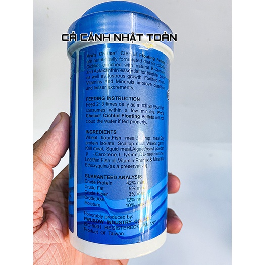 THỨC ĂN CHO CÁ ALI, HỒNG KÉT, TAI TƯỢNG CICHLID PROCHOICE 120G