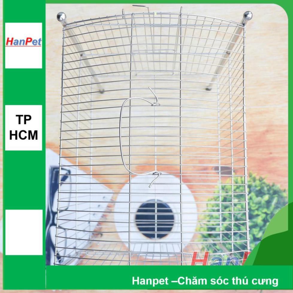 Hanpet.GV- Lồng tắm chim lớn dành cho chim Khướu, Họa my, Chào mào, Chòe- Lồng tắm lớn 100% inox không gỉ sét (Hanp